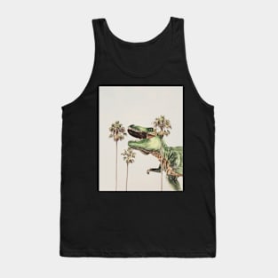 Green dinosaur and palms Tank Top